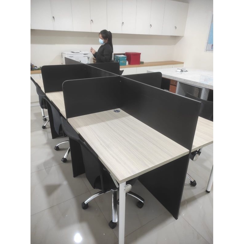 Meja Kantor Kerja Partisi 4 dan 6 Orang AUFA| Meja Kantor Workstation sekat Kubikal Minimalis + Laci