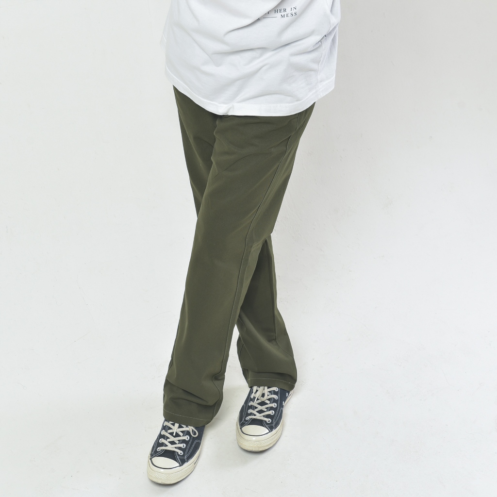 HOWELL.ID - Chino Pants - Celana Panjang - Hummer Green Army - Straight Fit