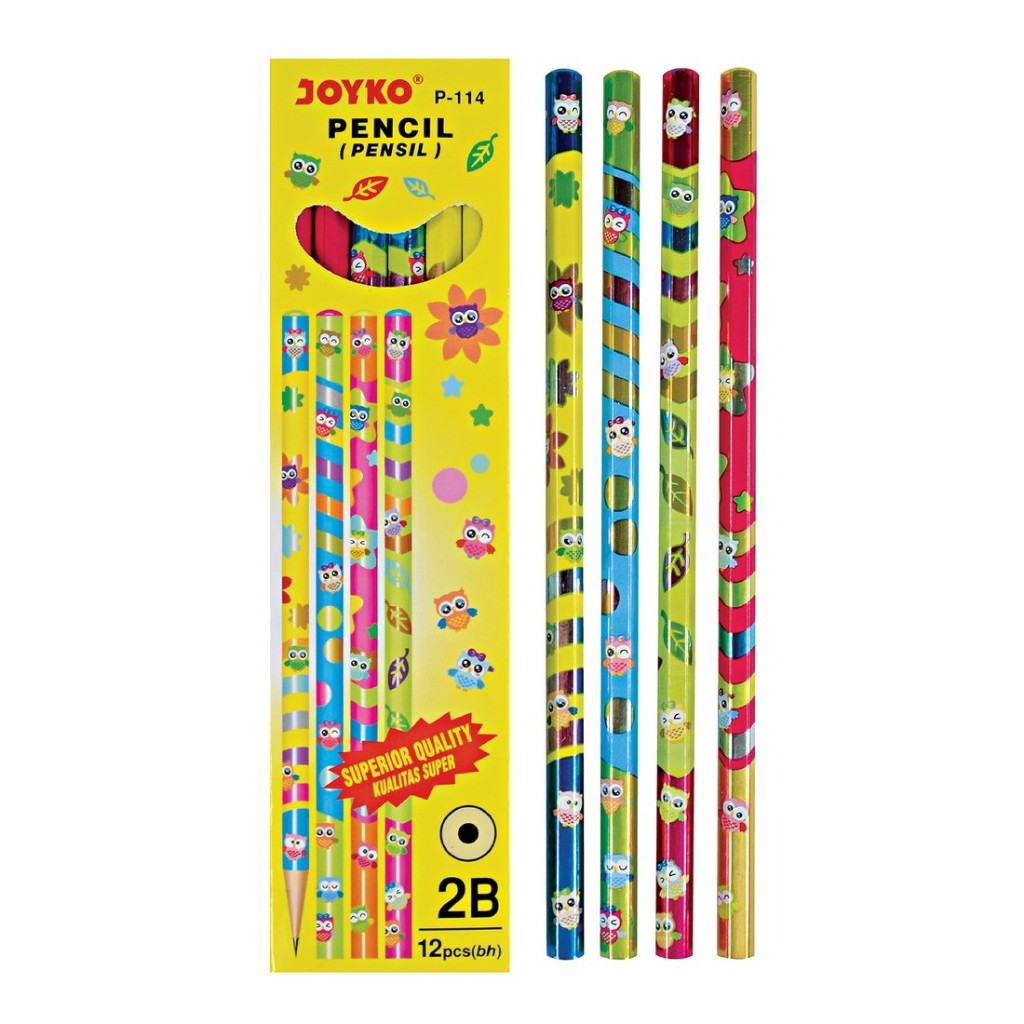 

[PACK] Pensil / Pencils 2B Hitam Motif - Joyko P-114 MURAH