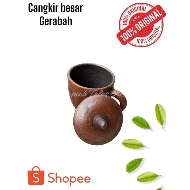 Cangkir besar Gerabah Tanah Liat