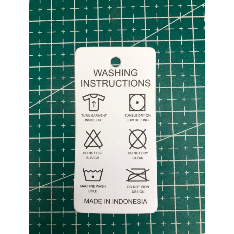 

TAG CARE LABEL WASHING INSTRUCTIONS PREMIUM CO 1X DIKIRIM 600PCS