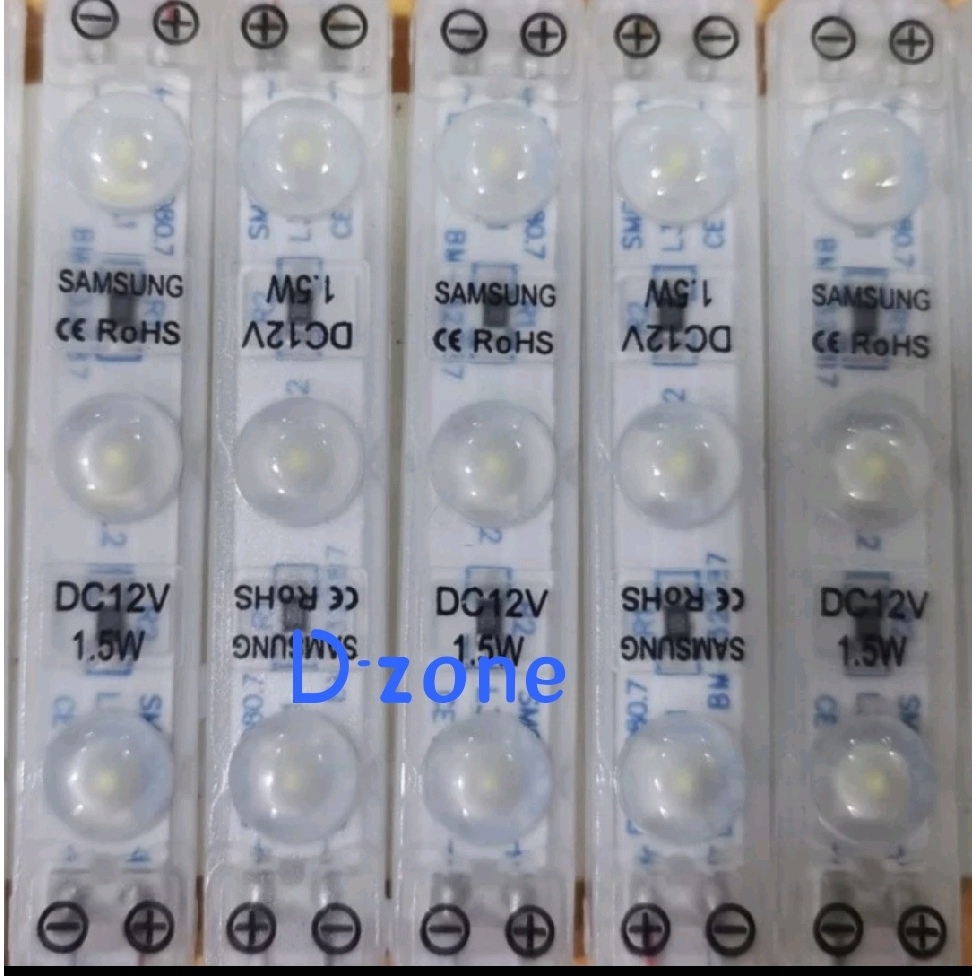 lampu LED modul SMD 2835 DC 12v 1.5Watt 3 mata  modul 12volt 1.5w