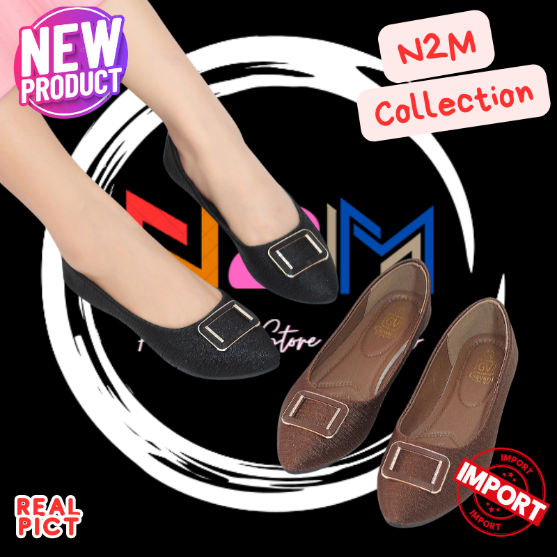 N2M SEPATU FLATSHOES IMPORT BAHAN PREMIUM BLINK KODE 821-1