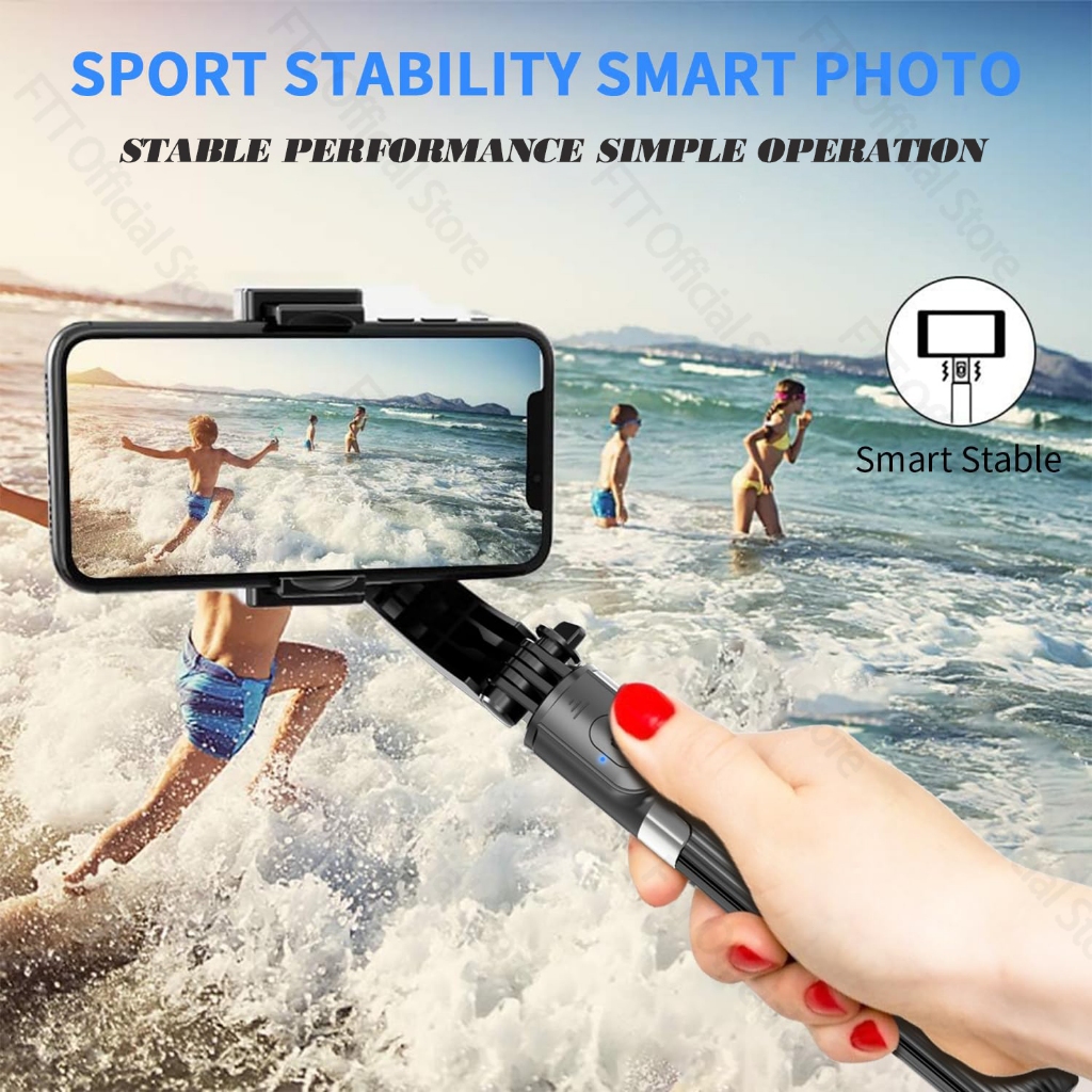 FTT Q09/C06 Gimbal Stabilizer Handphone Auto Balance Selfie Stick and Tripod Fill Light Gimbal Hp with Wireless Bluetooth Remote-5