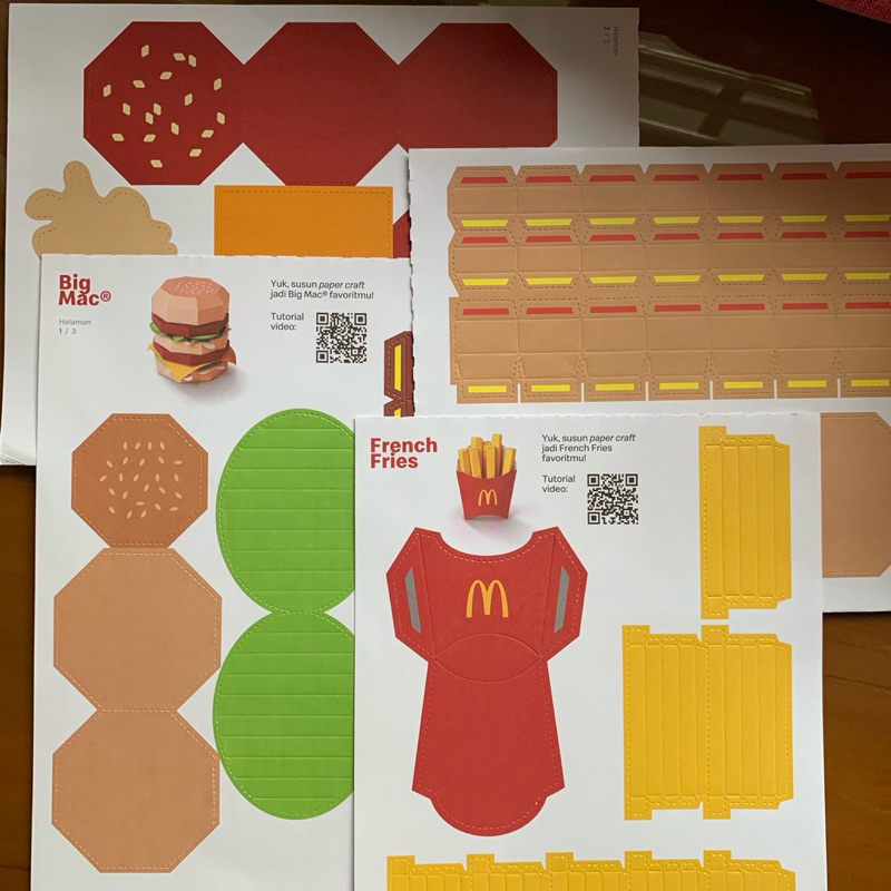 

McDonald's Paper Craft Calender