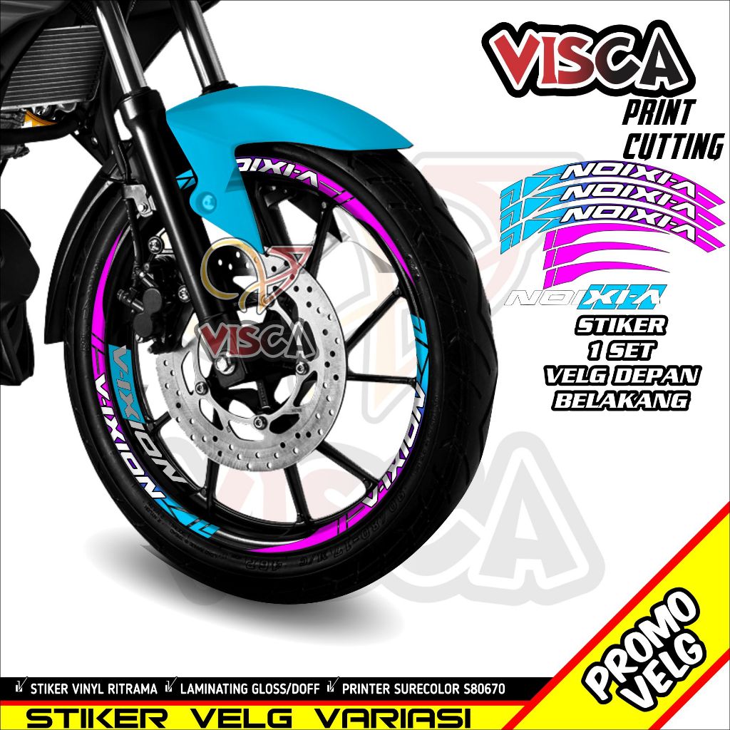 Stiker Velg List Velg Motor Stiker Velg Vixion Motif Bunglon 2