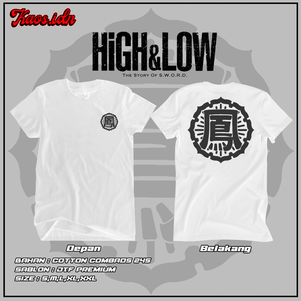 [Bisa COD] Kaos High And Low The Worst  Original Merchandise | Kaos Katun 24s Asli | Baju Kaos Viral