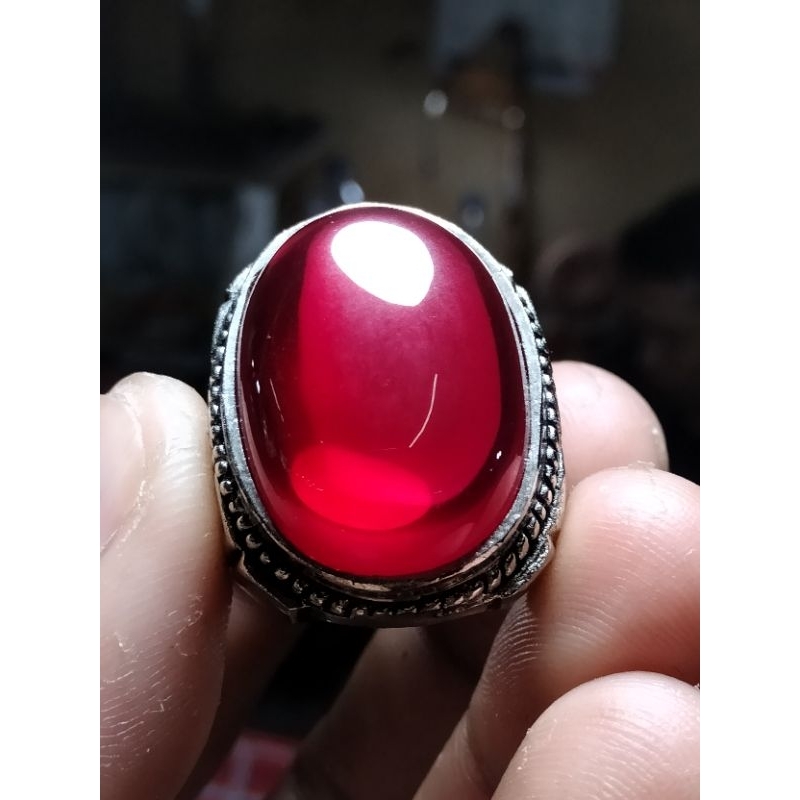 batu cincin akik merah sieum rose Bangkok