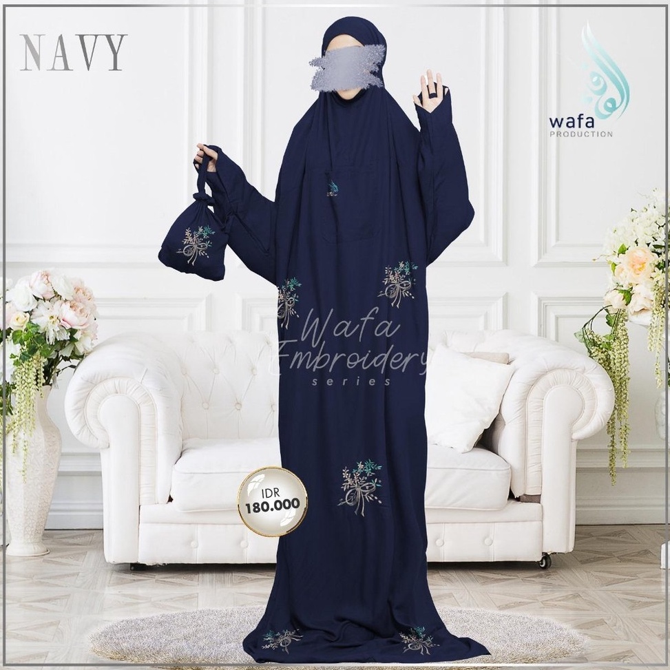 Mukena Wafa Embordery by Ustadzah Halimah Alaydrus rug