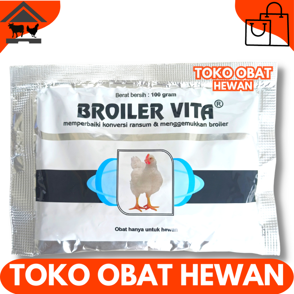 BROILER VITA 100 GRAM MEDION - Vitamin Ayam Broiler Pedaging - Obat Vitamin Penggemuk Ayam Pedaging 