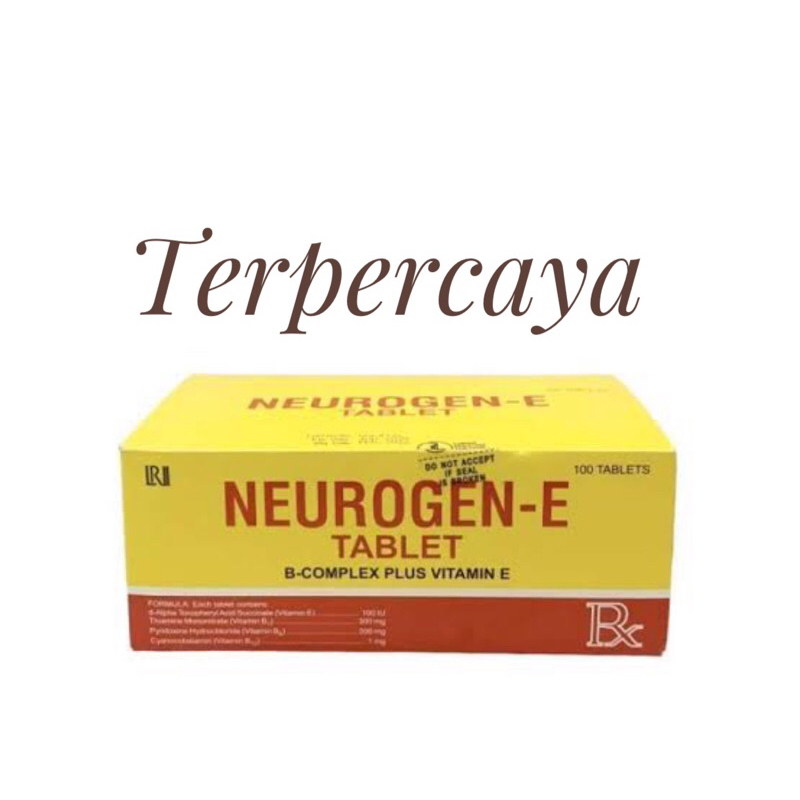 Neurogen e 1 box isi 100 tablets ready stock