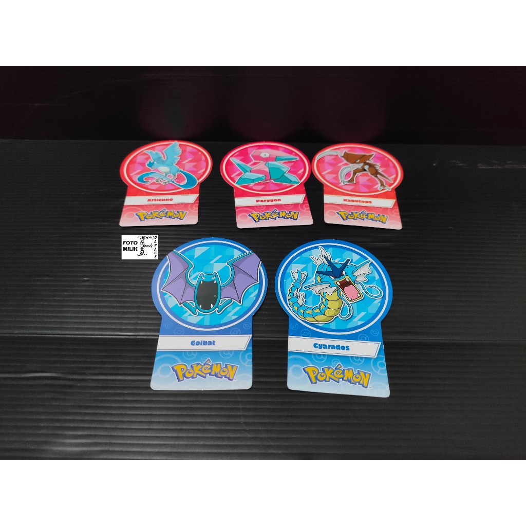 Pokemon Choki Choki Kartu Pembatas Buku Card 2024 Biru Merah