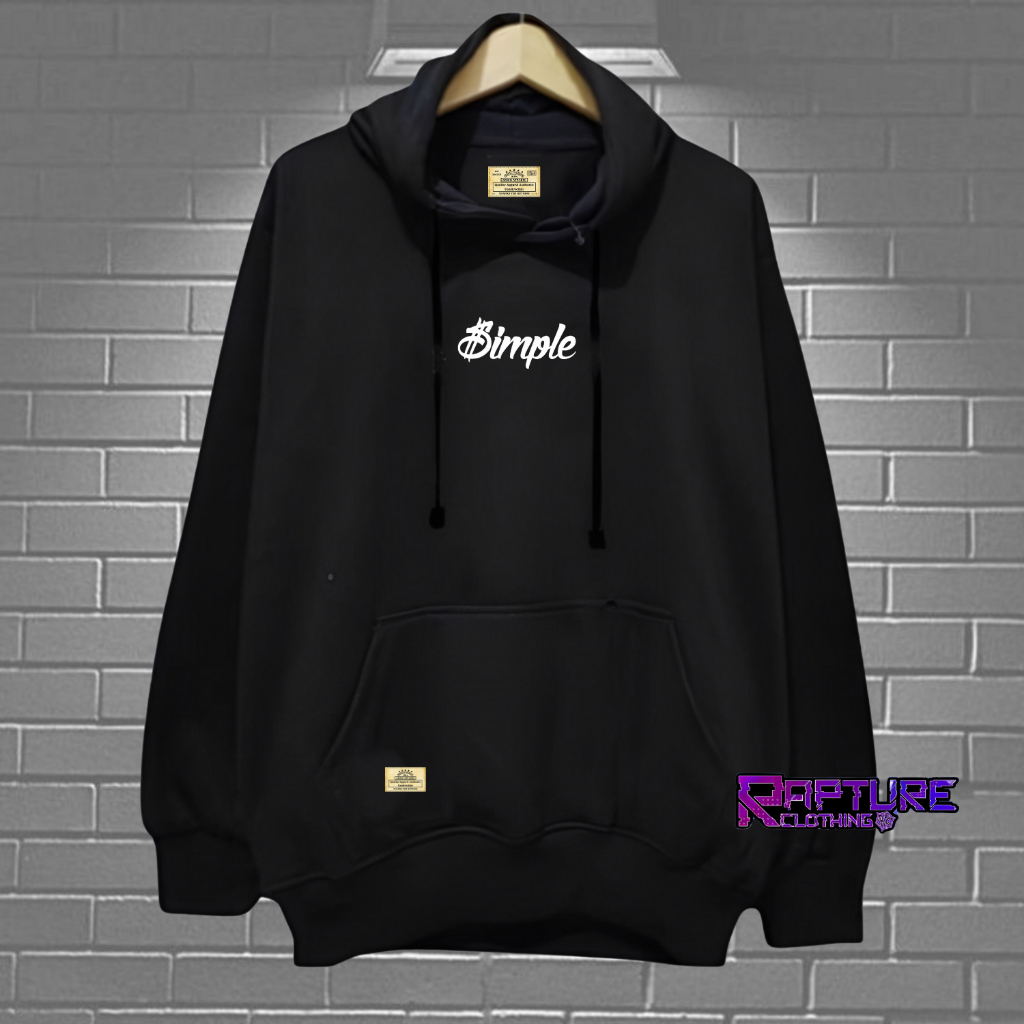 Hoodie Sweater Pria Cod Switer Hitam Terbaru Oversize Hodie Cowok Cewek Terlaris Suiter Hudie SIMPLE