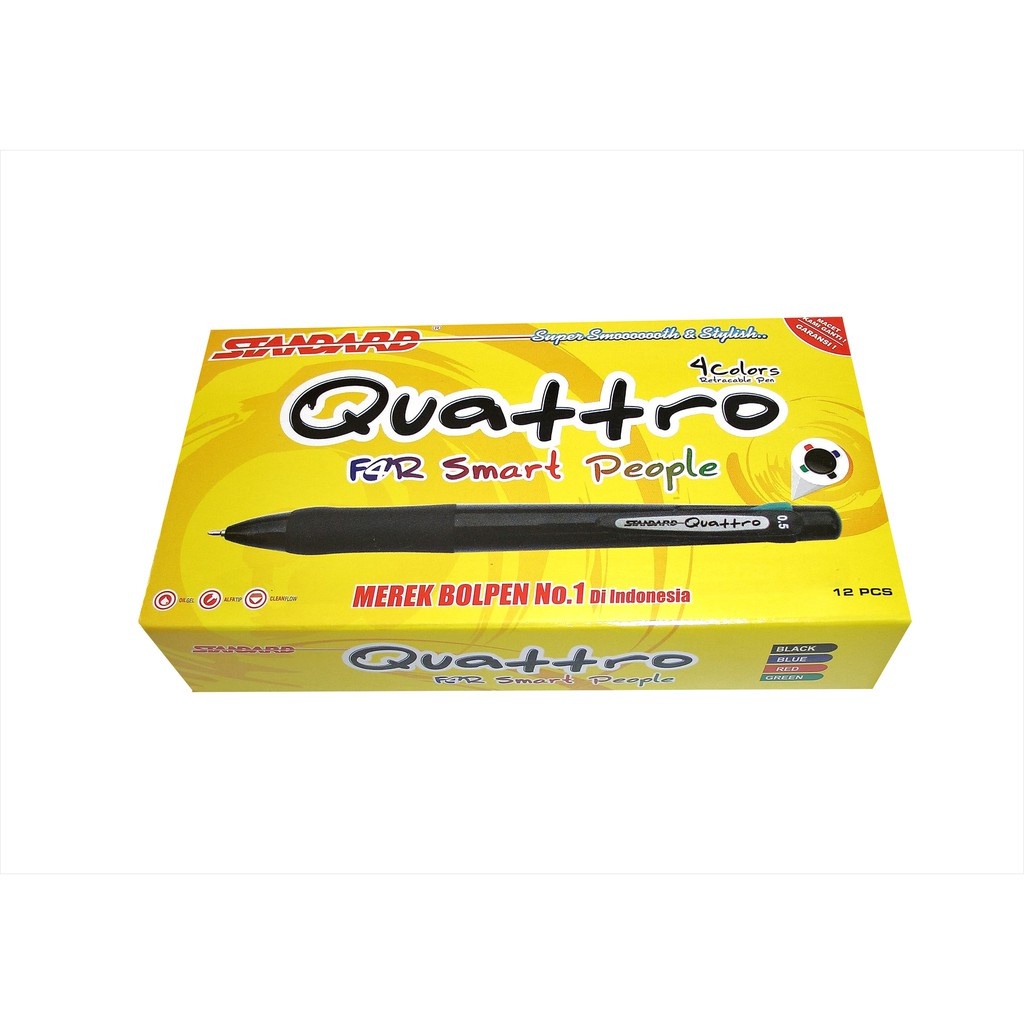 

Pulpen 4 Warna Standard Quattro Tip 0.5 Satuan