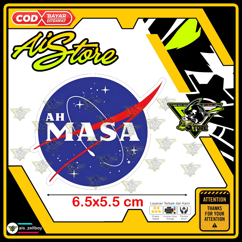 Stiker Ah Masa ( stiker nasa plesetan )