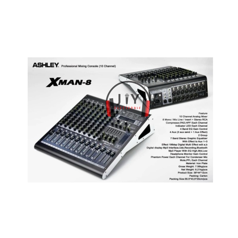 Audio Mixer 8 Channel Ashley XMan-8 Xman 8 XMan 8 Original
