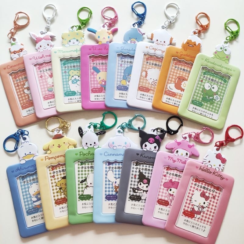 

ID Card Holder Name Tag Keychain / Gantungan Wadah Kartu Photocard PC Kpop Sanrio Lucu Hello Kitty My Melody Kuromi Cinnamoroll Pochacco Pompompurin