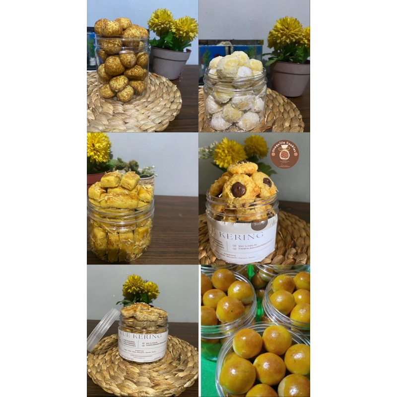 

Kue kering 600 ml Nastar Kastengel Kue salju Kue kacang Thumbrint Kastengel cokelat Nastar cokelat sagu keju dll