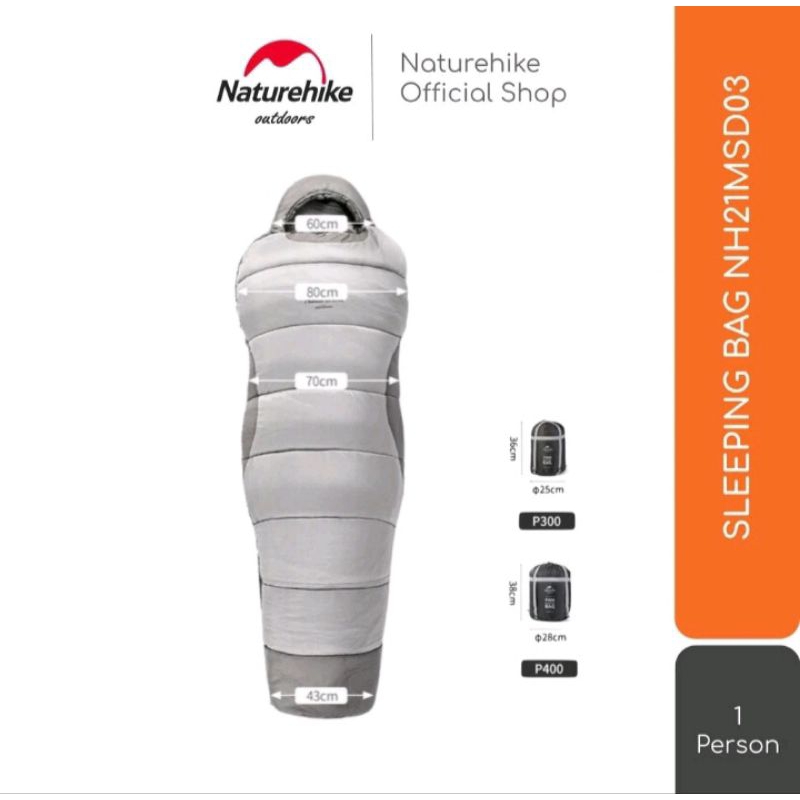 naturehike sleeping bag/kantong tidur camping gunung NH21MSD03