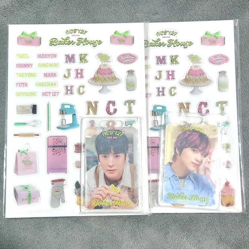 Jaehyun / Haechan Photocard + Photo Holder Epoxy Sticker MD Baker House NCT 127