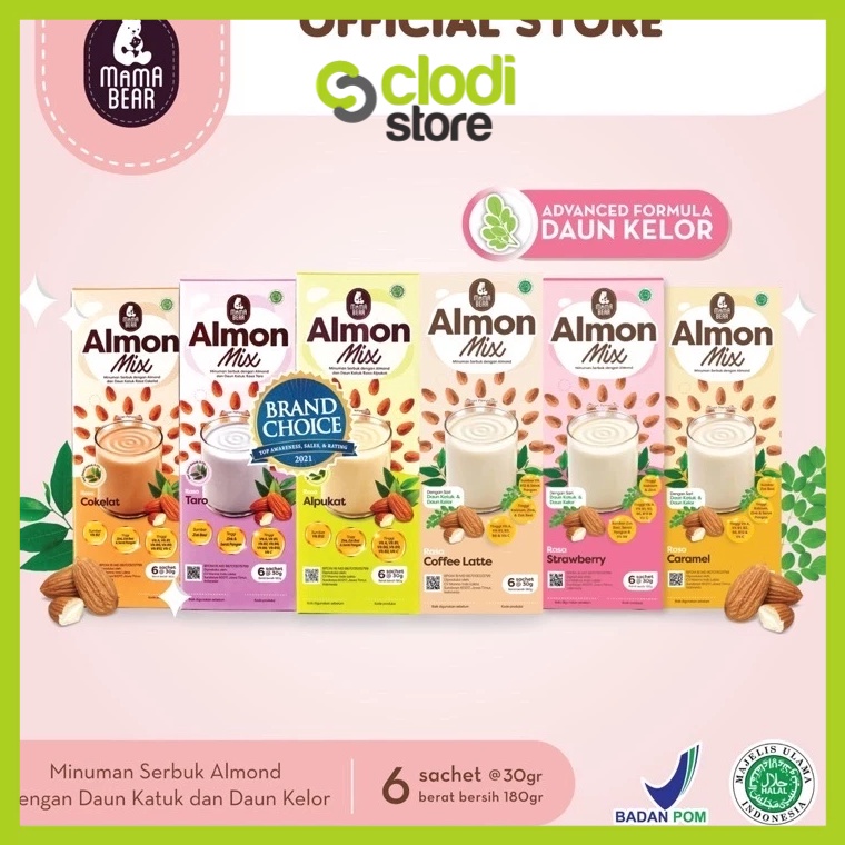 1111 HARGA GROSIR MamaBear Almon Mix Susu Almond  katuk ASI Booster pelancar asi Asi Booster penamba
