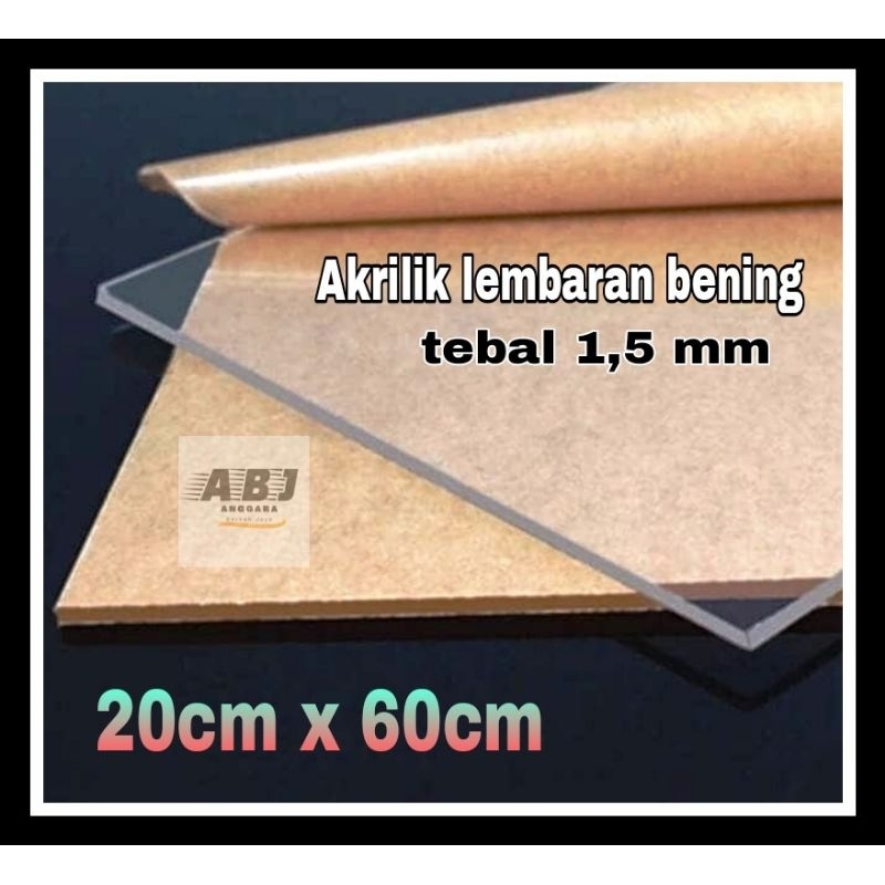 Akrilik/Akrilik bening 1,5mm 20x60/Acrylic sheet