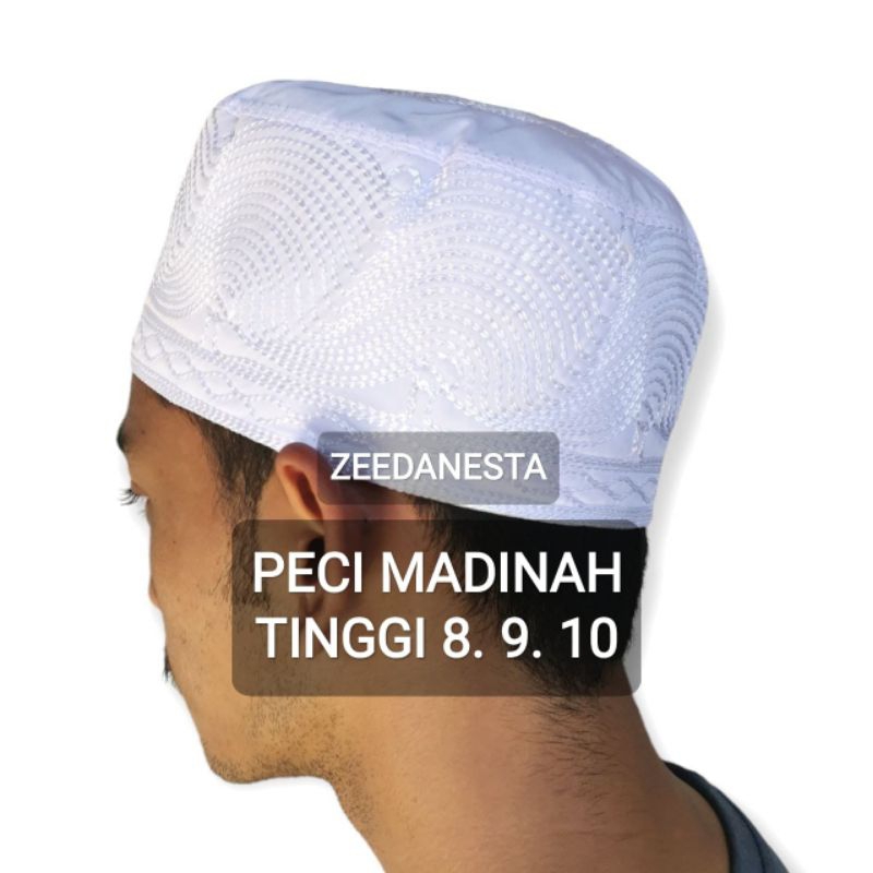 PECI KOPIAH MADINAH HAJI PUTIH TINGGI