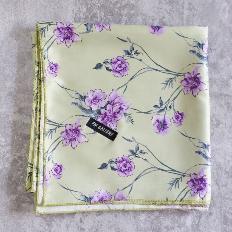 Hijab / Jilbab Segiempat Maxmara Lux FM Gallery Motif Bunga