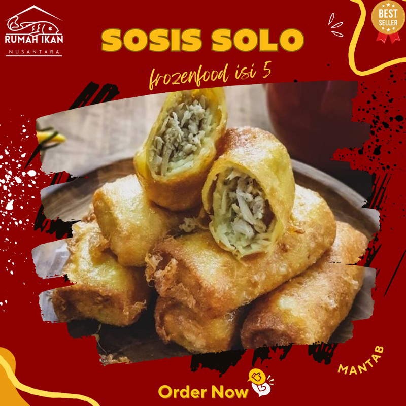 

Sosis Solo Premium Full Isian Daging Ayam/ Sosis Solo goreng