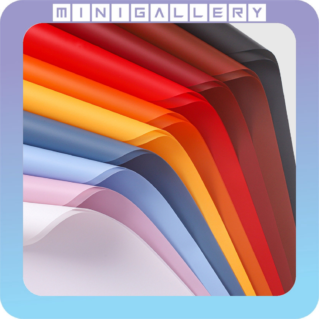 

20 LEMBAR Flower Wrapping Paper Solid Kertas Buket Bunga Polos Cellophane Waterproof Fullcolor KB6120