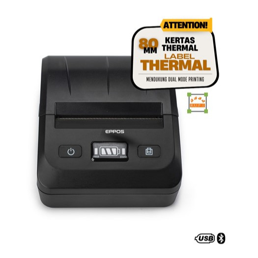 Printer Bluetooth EPPOS 80MM EP8081 [Dual Mode] Cetak Struk Dan Resi Shopee