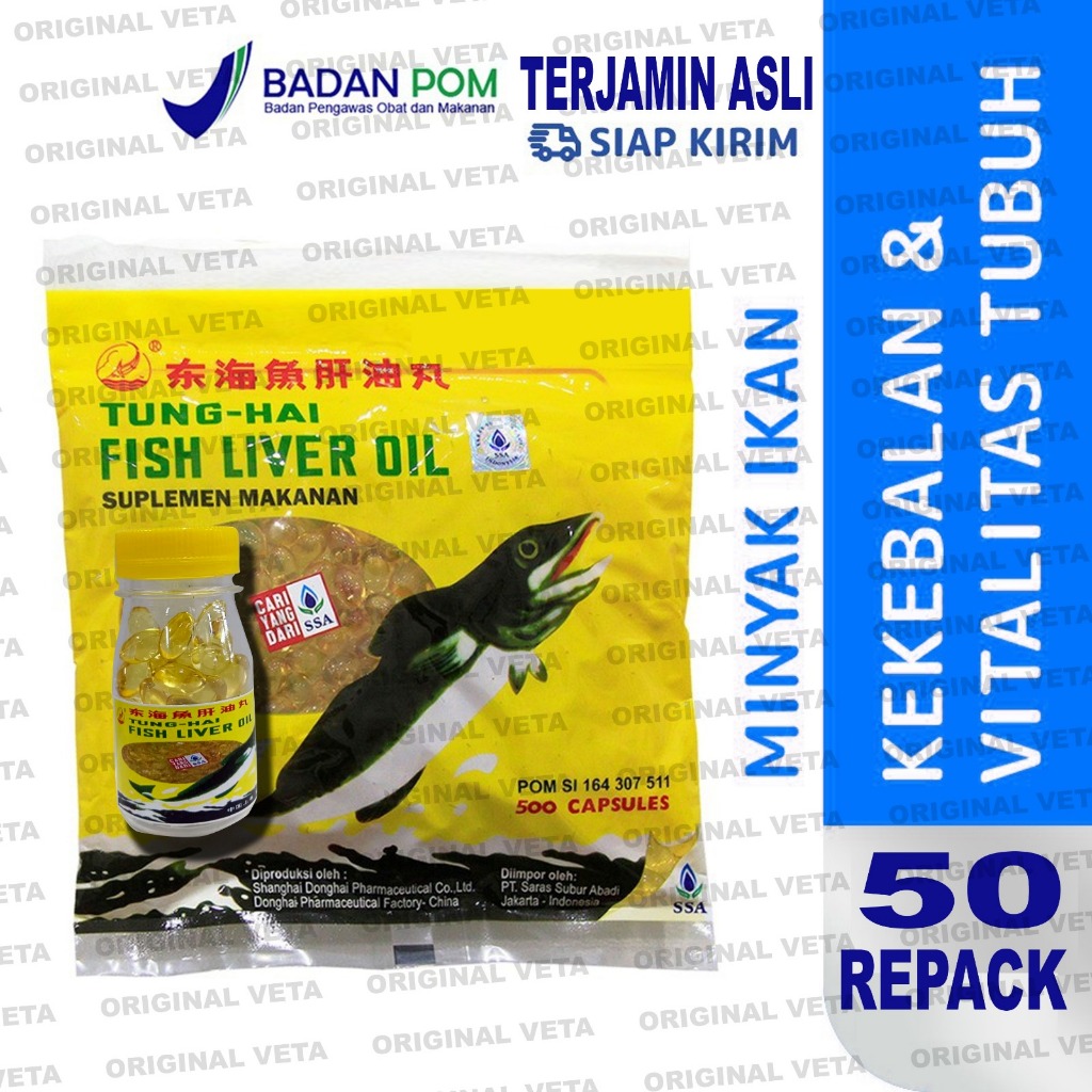 MINYAK IKAN RESMI SSA TUNG HAI BOTOL ISI 50 KUCING ANJING BURUNG AYAM