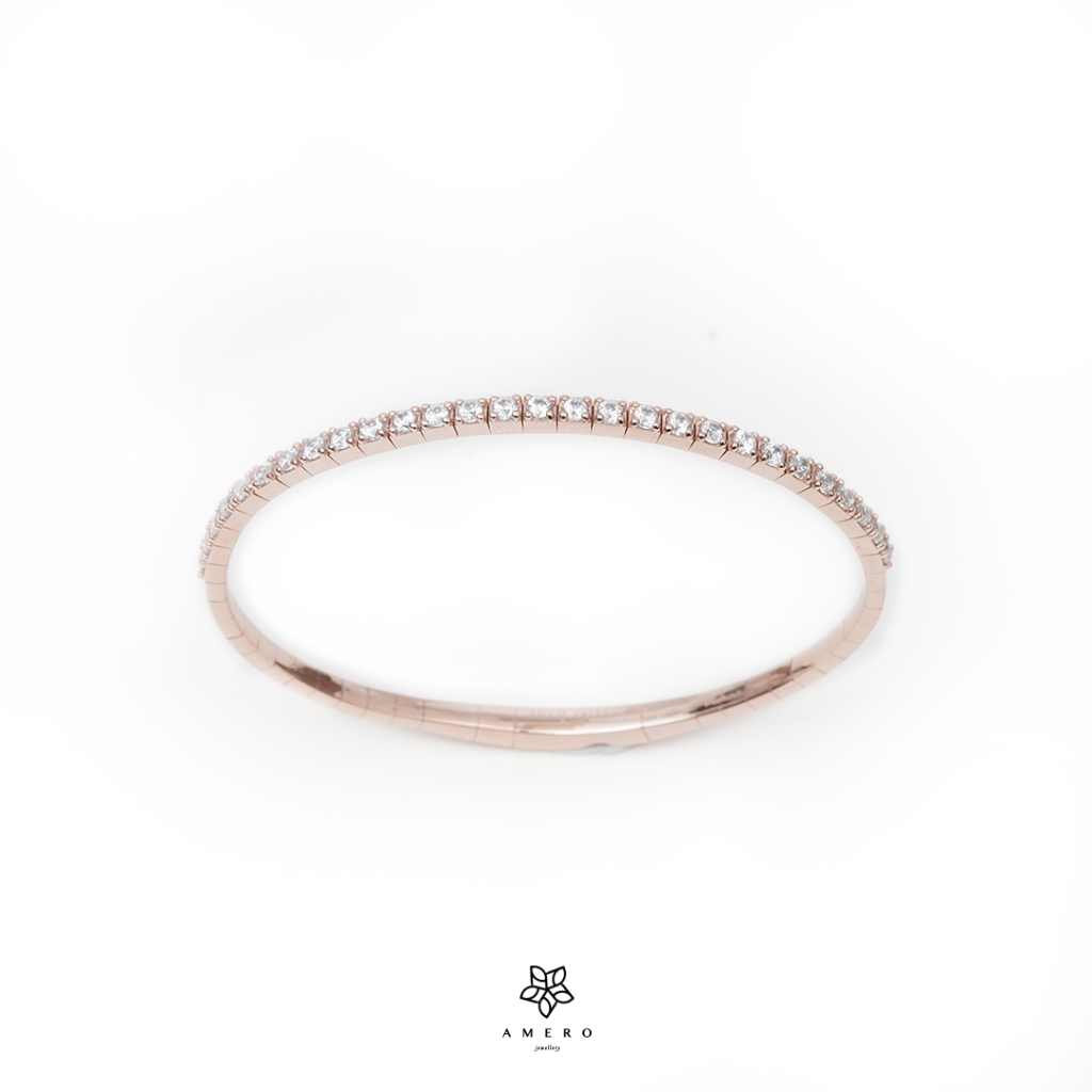 Amero Jewellery Gelang Emas 17K Fillo 115 - Fillo 17K Rose Gold Bangle