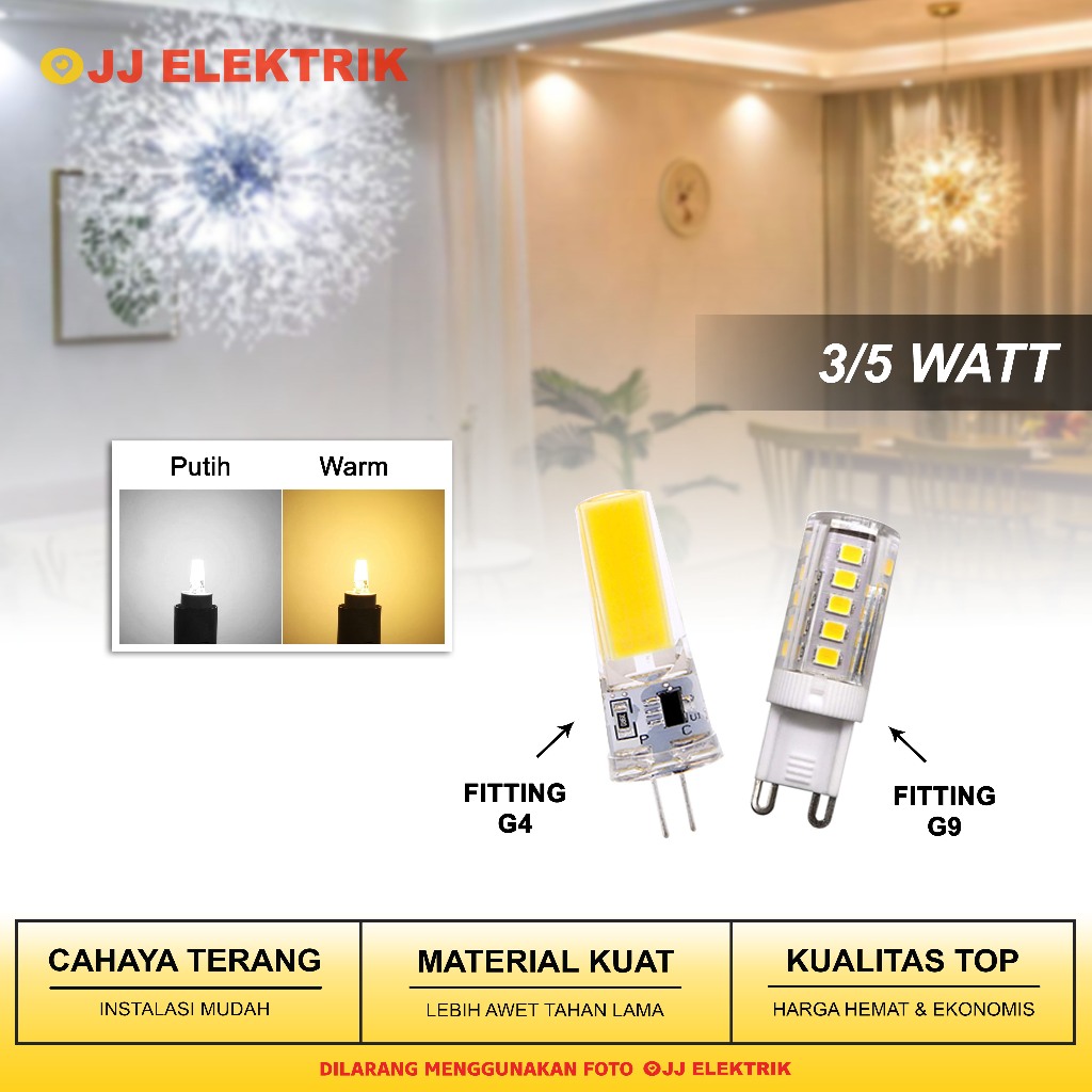 Lampu LED Fitting G4 G9 E14 Bohlam Candle Jagung Hias
