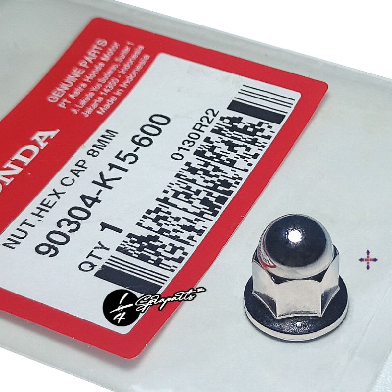 Mur Head/ Leher Knalpot (Nut Hex Cap 8MM - 90304K15600) – Honda CBR 150R K45N, New CB150R Streetfire