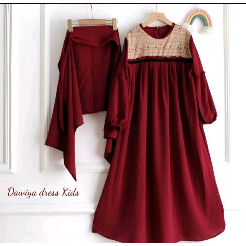 DAWIYAH SET KIDS GAMIS SYARI ANAK FRE HIJAB 6-14 THN