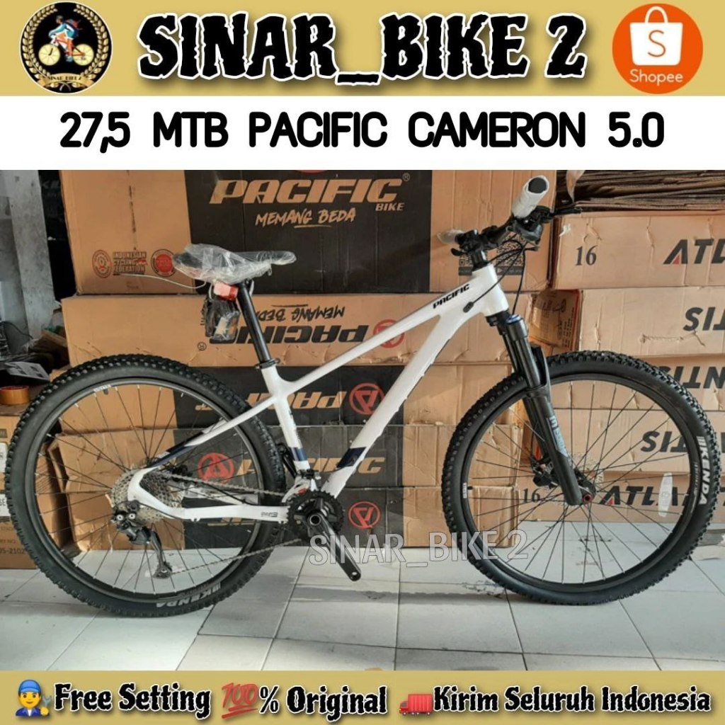 Sepeda Gunung 27.5" MTB PACIFIC CAMERON 5.0 Alloy 2x9 Speed Hidrolik
