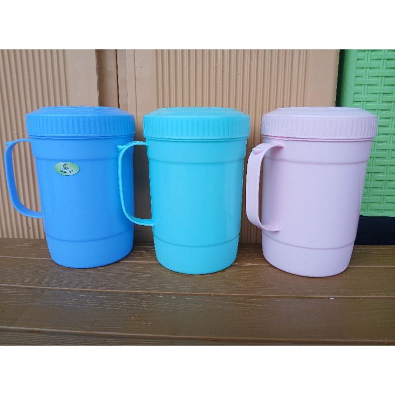 gelas mug tutup drat/Gelas tutup 1 liter/Mug tutup putar/ Mug drat