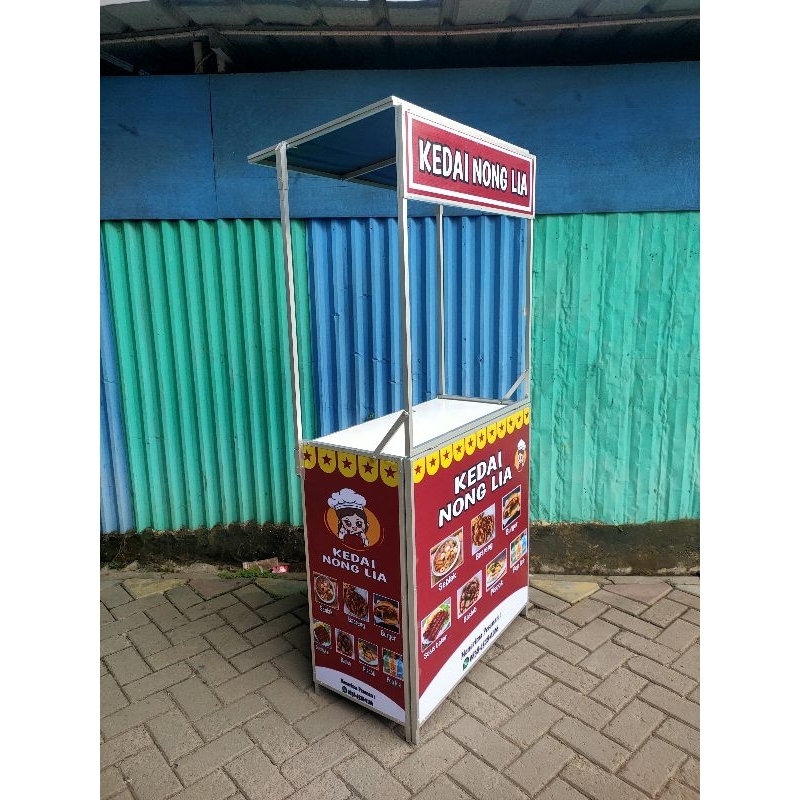 Booth Portable / Meja Dagang Lipat Pintu/ Atap Plus Kunci