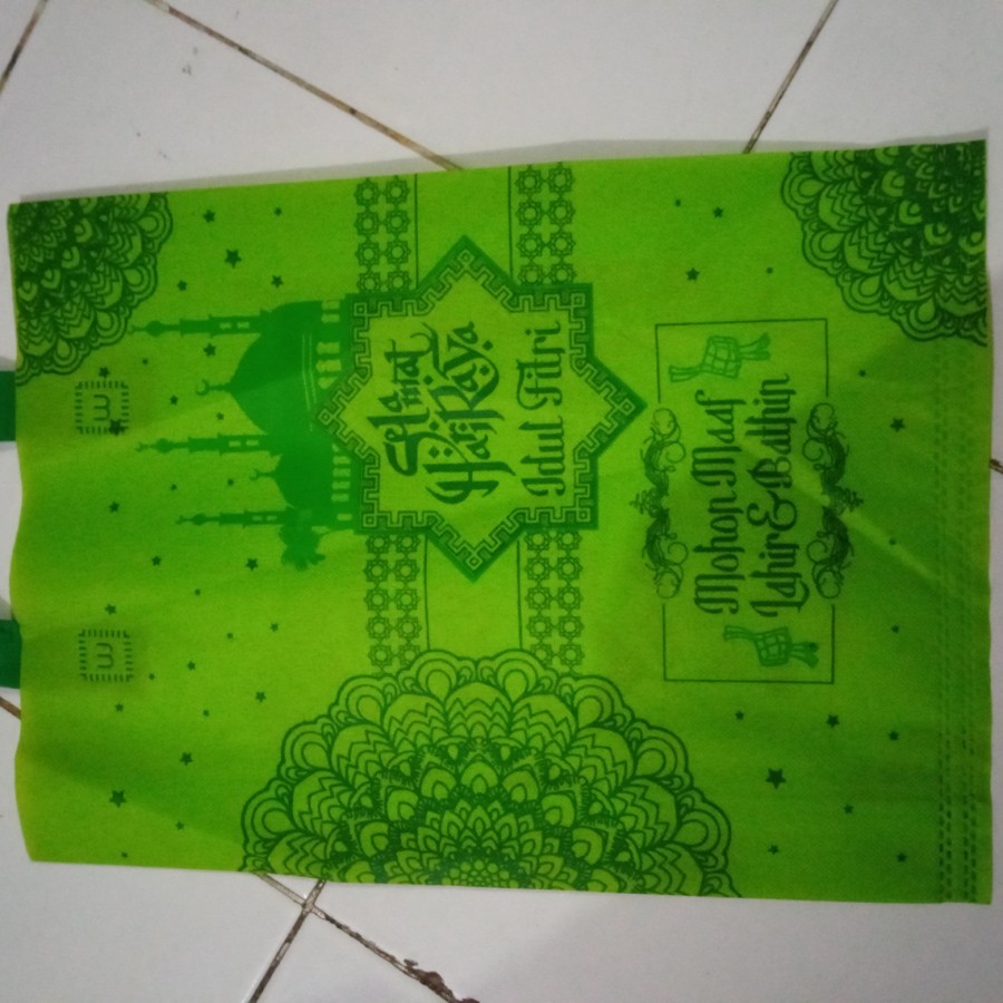 

READY STOK] tas bingkisan lebaran goodie bag idul Fitri hijau