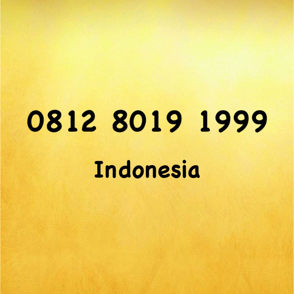 Nomor Cantik Simpati Seri Tahun - 99 - 0812 8019 1999