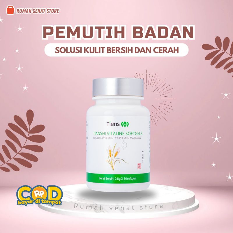 [ECERAN] Pemutih Badan Ampuh Vitaline Softgel Tiens Original Terlaris