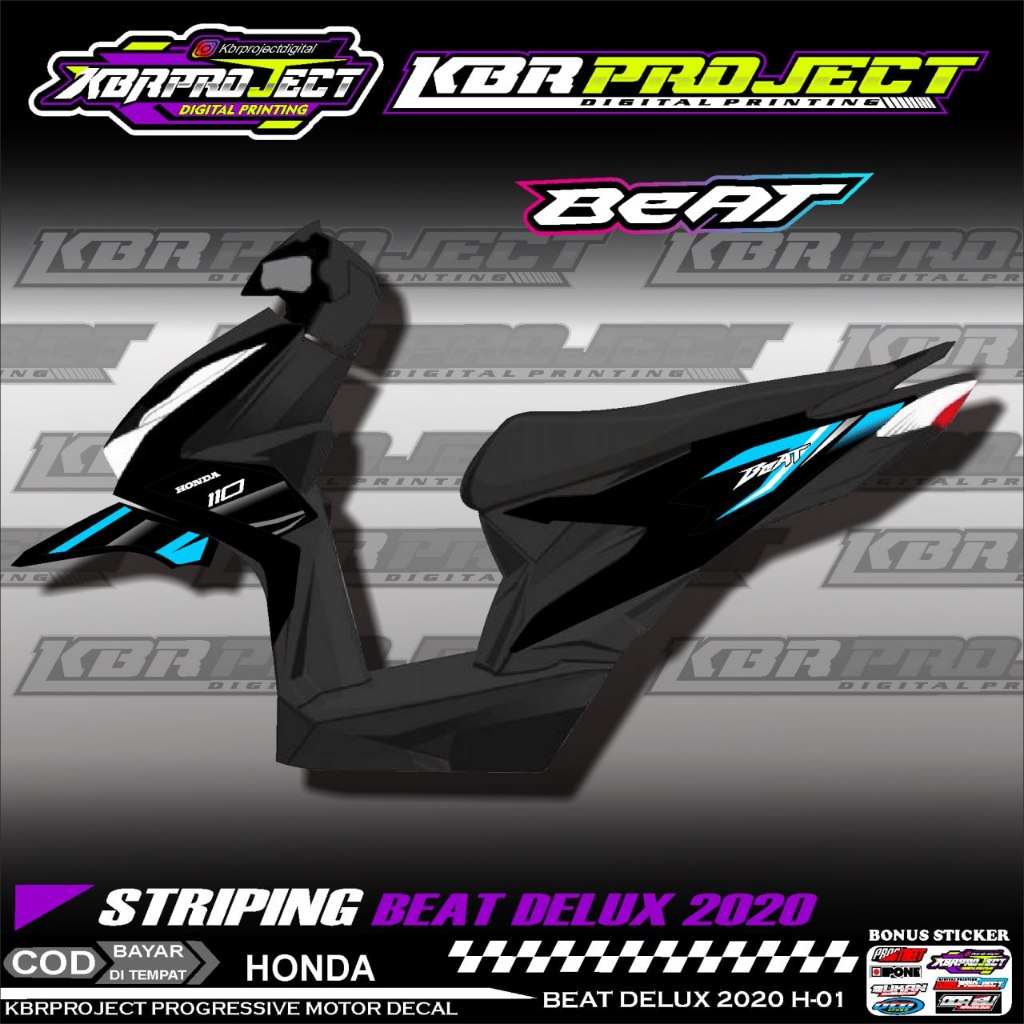 BEAT DELUXE 2020 2021 STIKER STRIPING PREMIUM MOTOR KEREN LIS VARIASI BEAT DELUXE 2020 2021 STIKER M