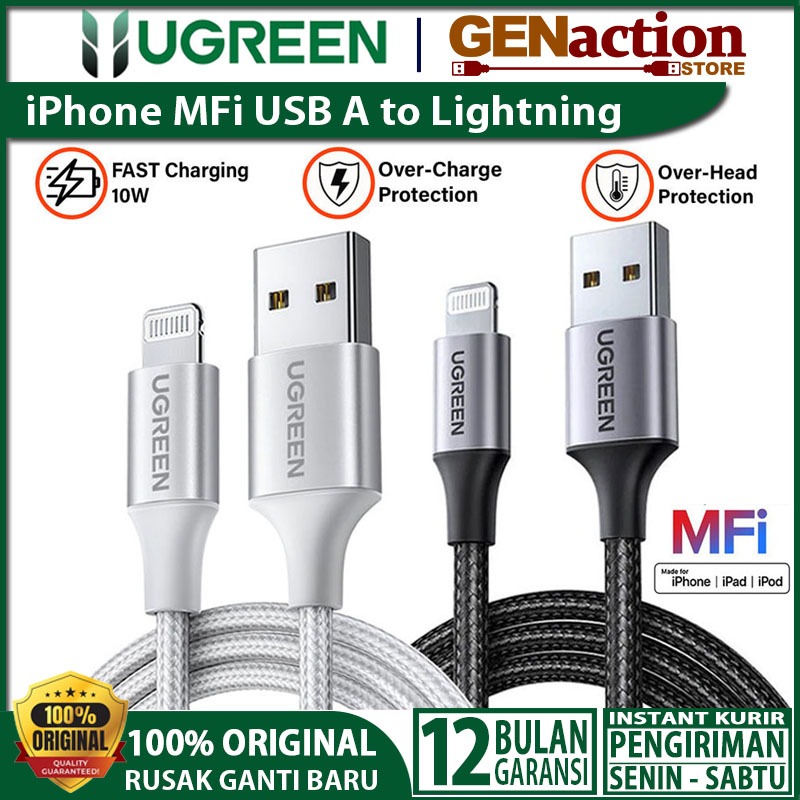UGREEN Lightning To USB 2.0 A Male Cable - US155