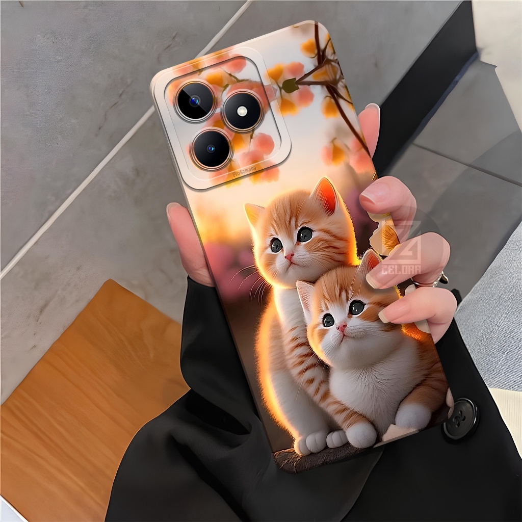 Case Hp REALME C51/C51S Terbaru - Fashion Case Kucing - Softcase REALME C51/C51S - Casing REALME C51