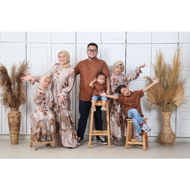 Nayakamala Family Set- Gamis Koko Kembar Keluarga Sarimbit Lebaran
