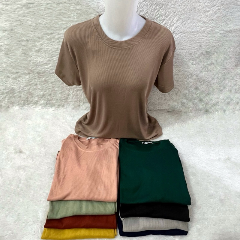 Kaos Rib Premium Lengan Pendek