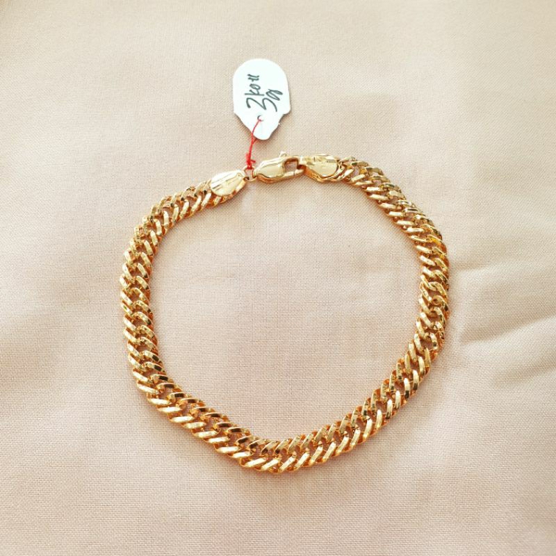 Gelang rantai sampan emas asli kadar 375