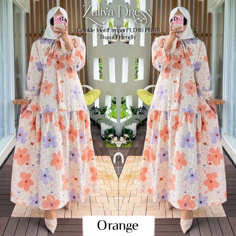 Gamis terbaru 2024 lebaran wanita import / GAMIS TERBARU / GAMIS CRINKLE MOTIF / Baju Gamis Wanita k