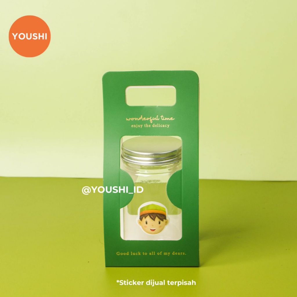 (10pcs)Sleeve Box Lebaran Kotak Dus Hampers Kue Kering Jar 300ml Idul Fitri